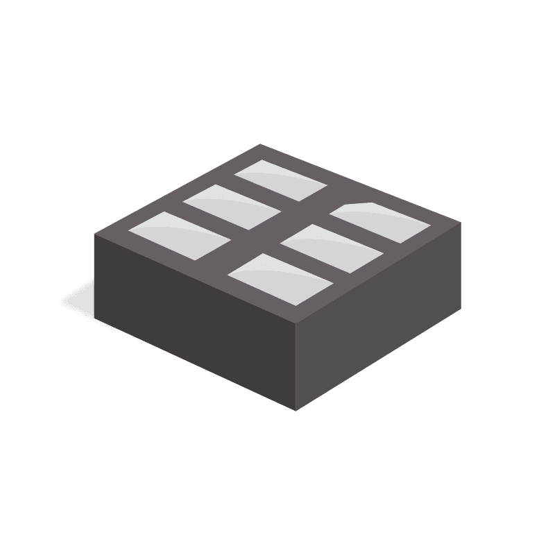 ECMF Series 100 mA 3 Ohm DCR SMT Common Mode Filter - UQFN-6