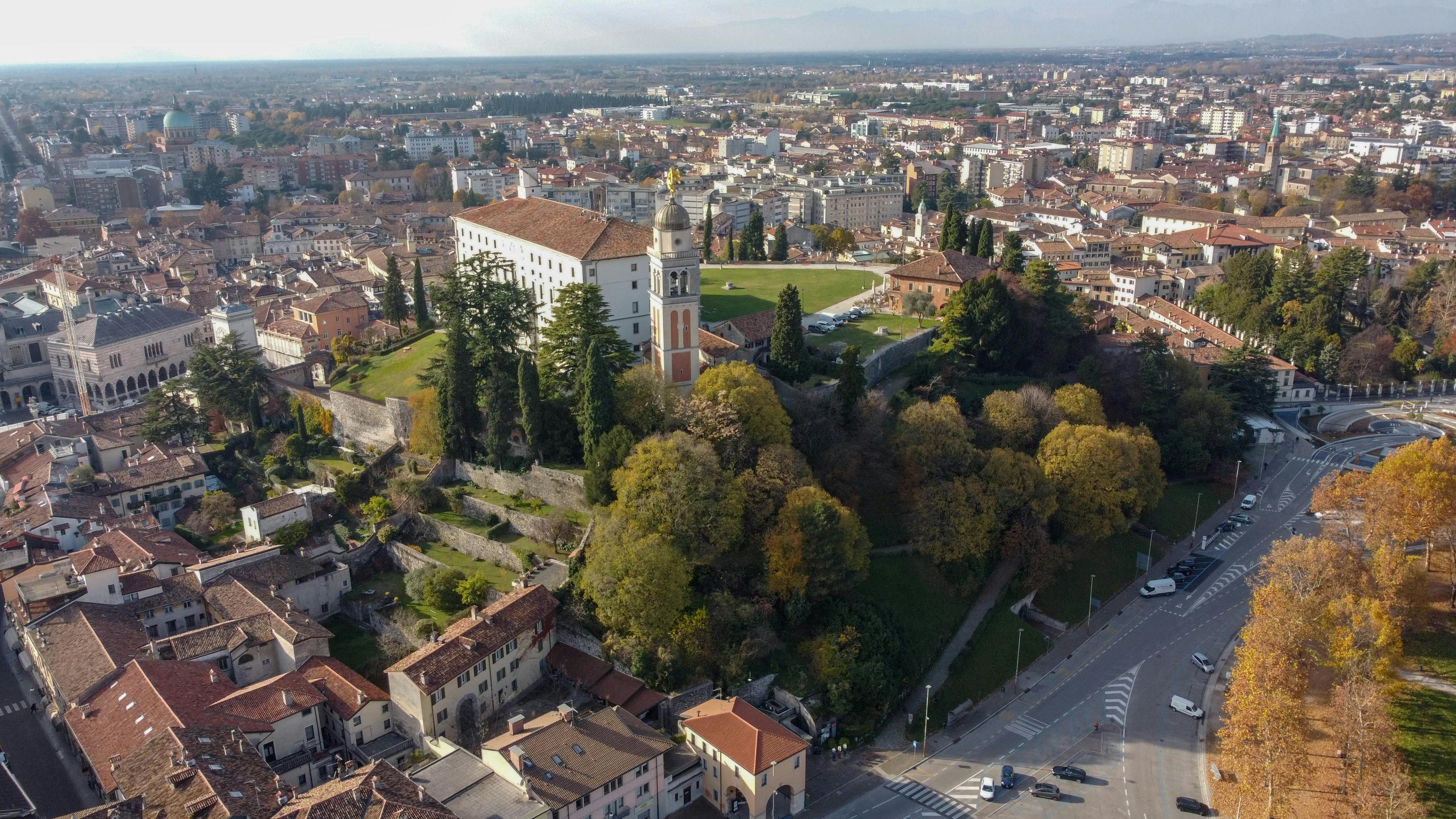 Aerial view of Castello di Udine
