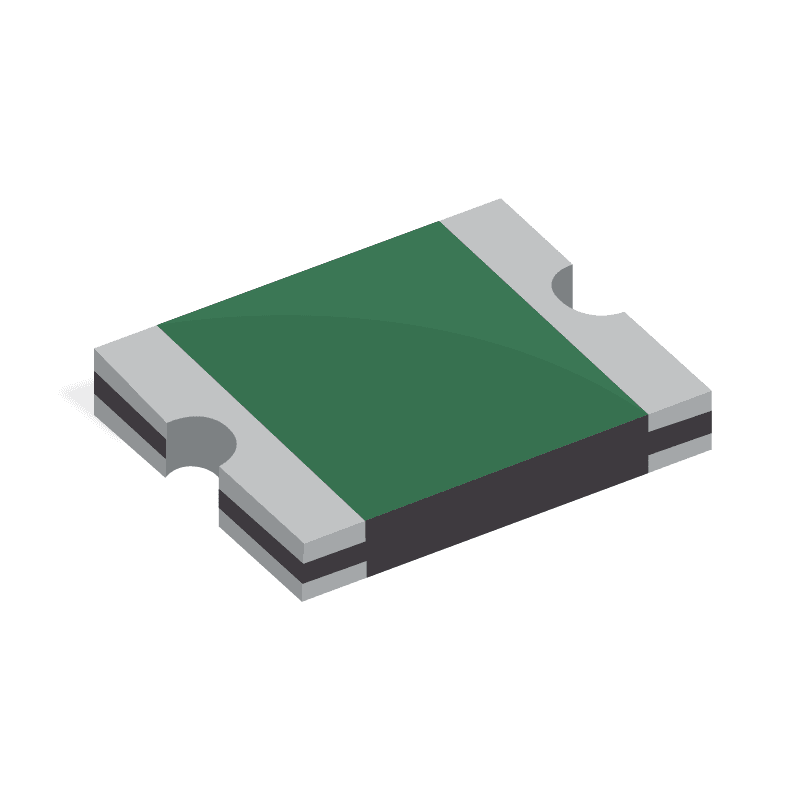 PTC Resettable Fuse 0.5A(hold) 1A(trip) 24VDC 100A 0.8W 0.15s 0.15Ohm SMD Solder Pad 1812 T/R Automotive