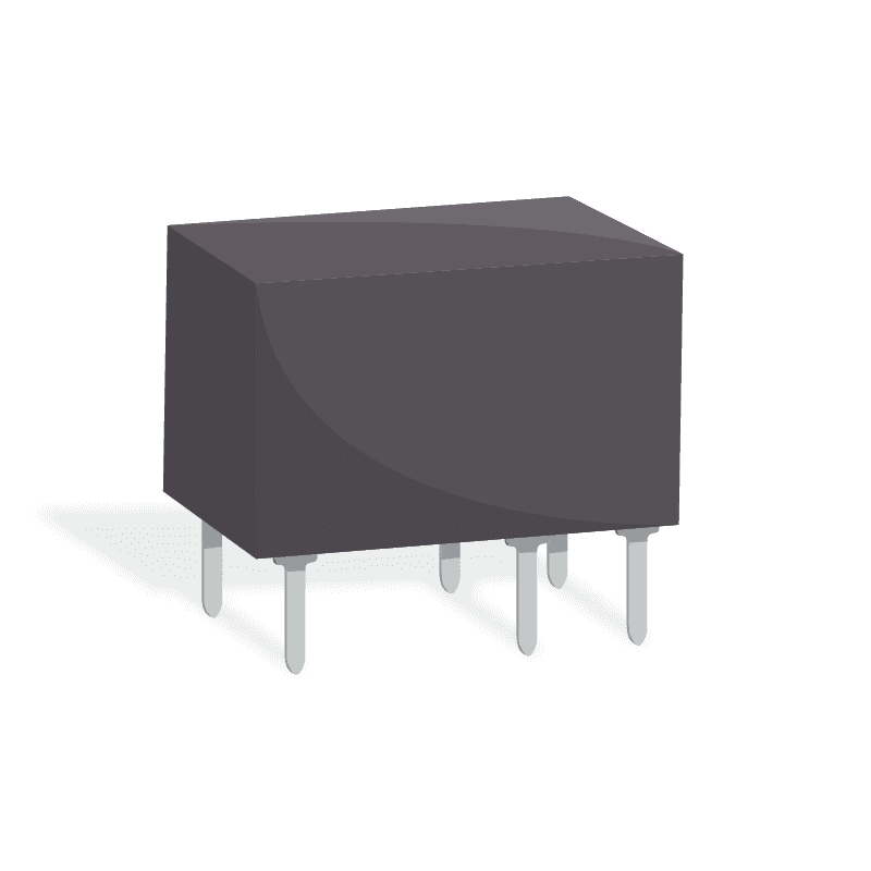 Electromechanical Relay 12VDC 720Ohm 5A SPST-NO (20.5x7.2x15.3)mm THT Power Relay