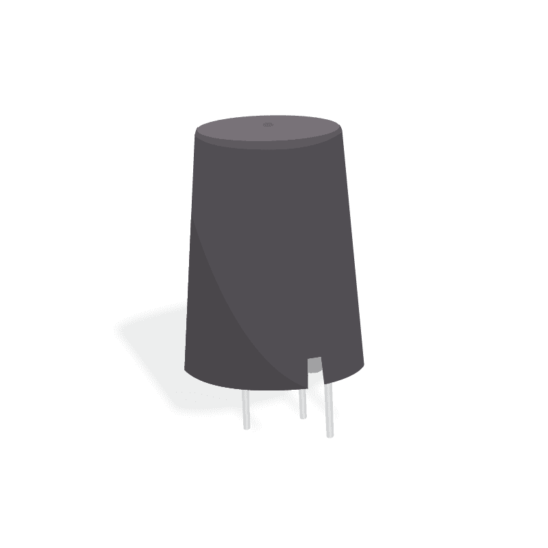 EKMC Series 6 V 170 uA 5 m Digital Polyethylene Black Lens PIR Motion Sensor