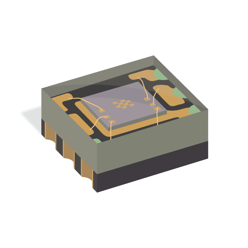 Light to Current Ambient Light Sensor Analog 0lux to 100lux 6-Pin Miniature SMD T/R